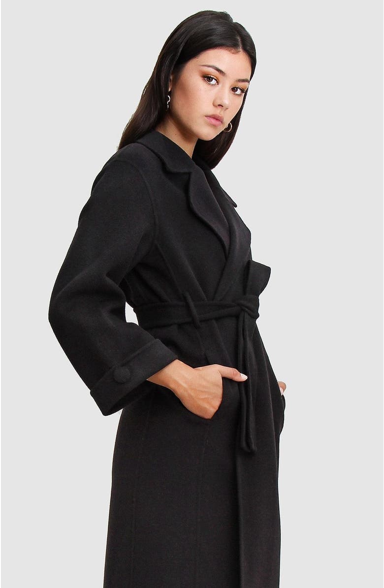Belle & Bloom Stay Wild Oversized Wool Coat, Alternate, color, Black