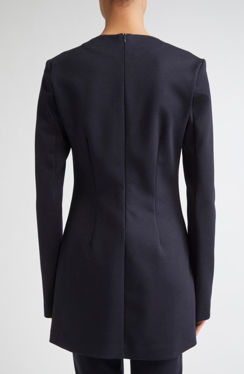 Max Mara Alpino Longline Stretch Virgin Wool & Cotton Jersey Top, Alternate, color, Ultramarine