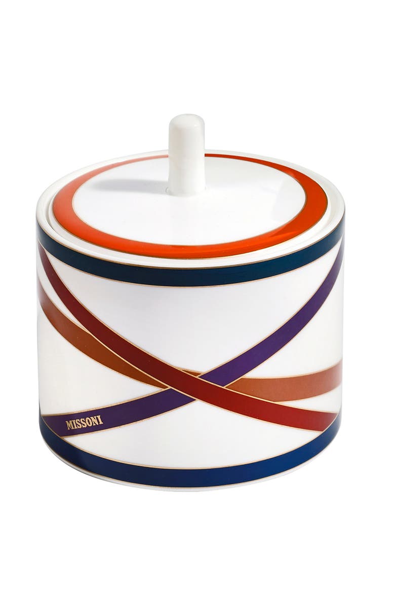 Sugar Pot NASTRI  Multicolor diam. 3.3", H 3.5", Main, color, Multicolor