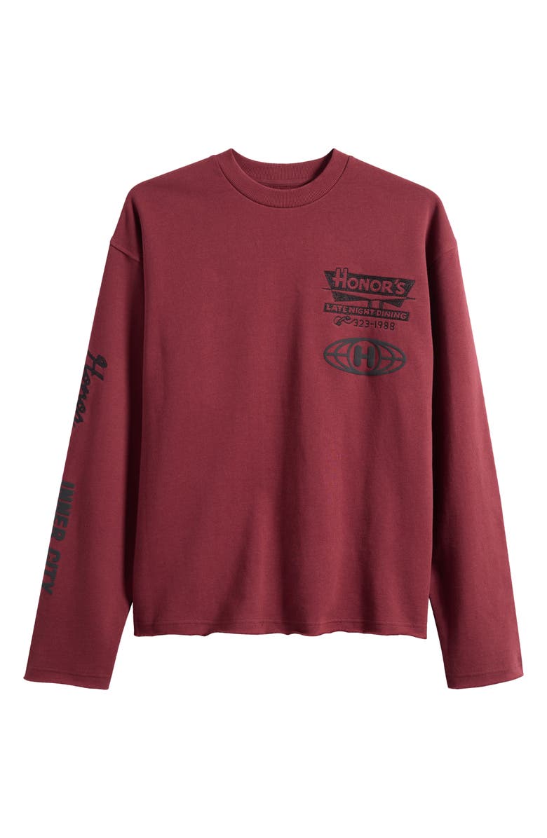 HONOR THE GIFT LA Nights Embroidered Logo Graphic T-Shirt, Alternate, color, Burgundy