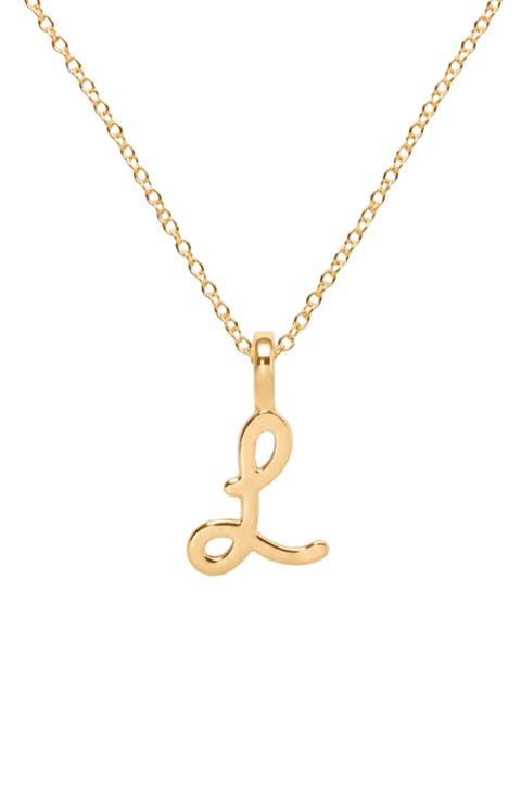 Script Initial Charm Necklace