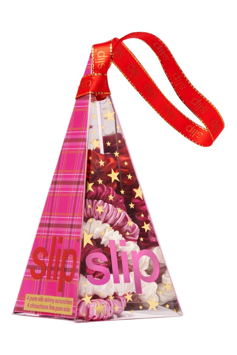 4-Pack Pure Silk Skinny Scrunchies Ornament (Limited Edition), Alternate, color, AGGIE