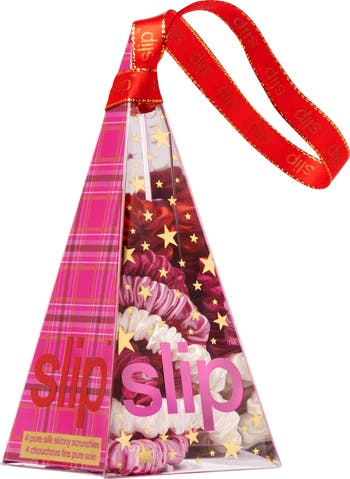 4-Pack Pure Silk Skinny Scrunchies Ornament