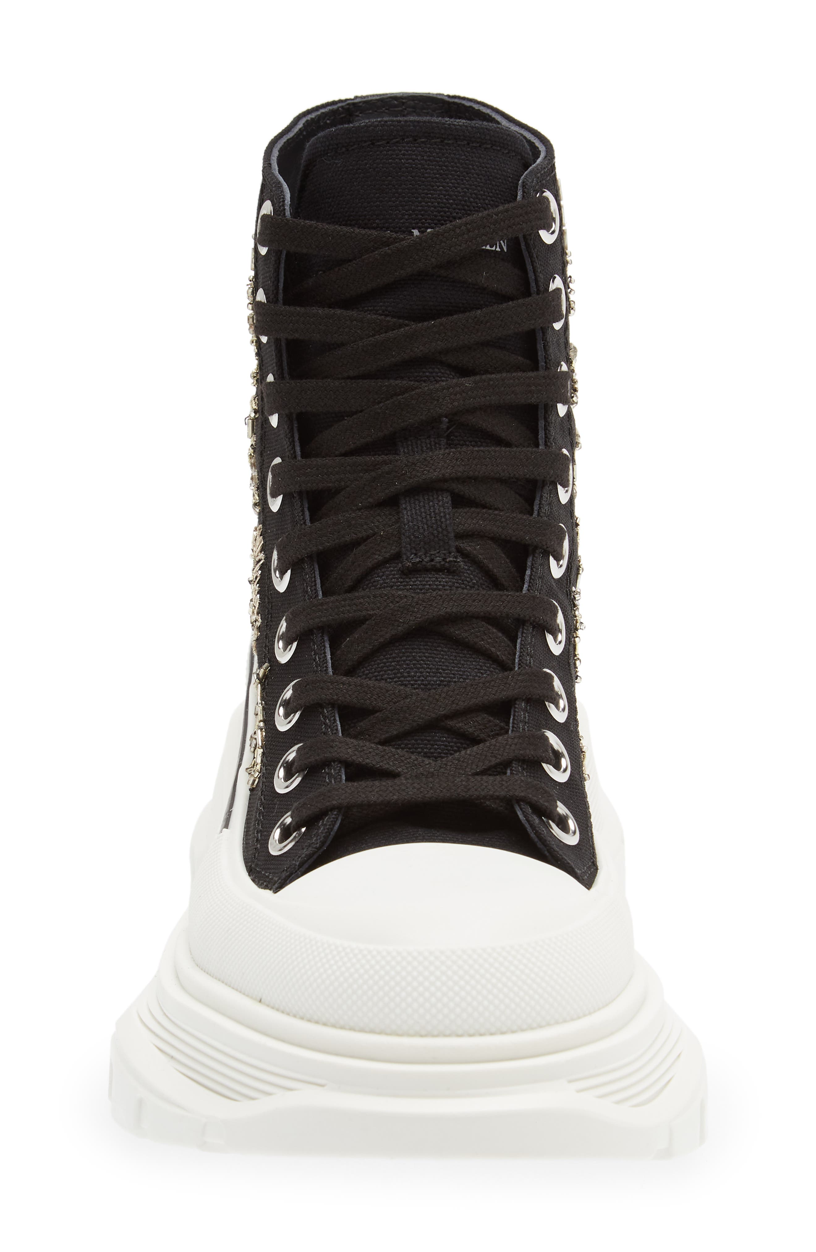 McQueen Tread Slick Embroidered Graffiti High Top Sneaker, Alternate, color, 