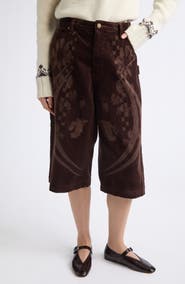 Paolina Russo Baggy Corduroy Bermuda Shorts