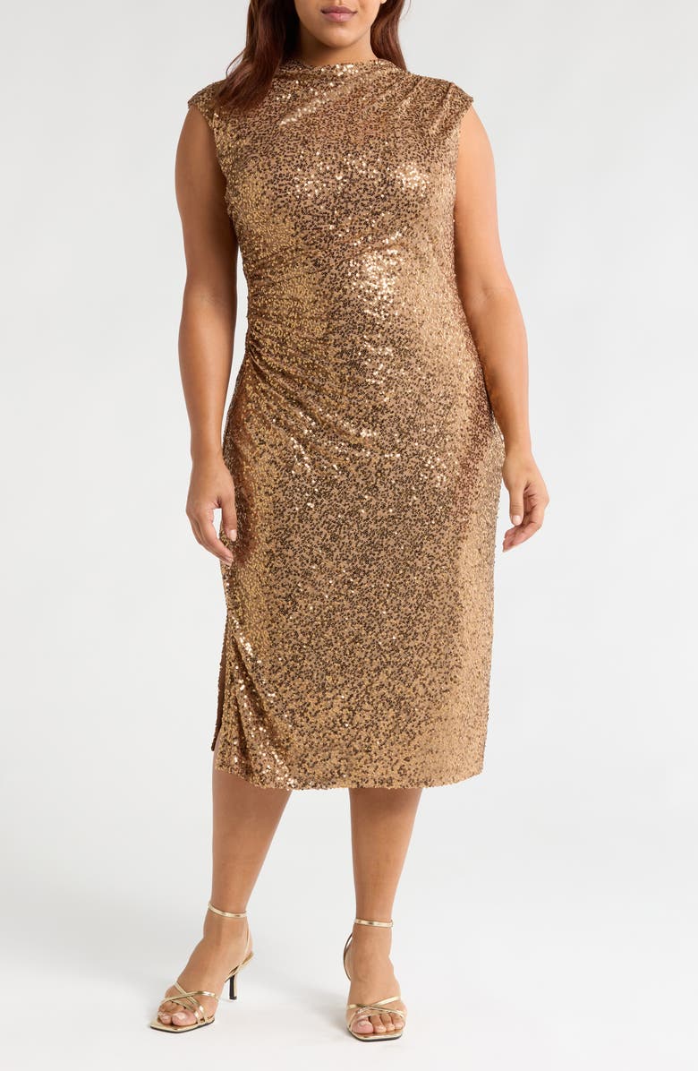 Anne Klein Sleeveless Sequin Sheath Dress, Main, color, 