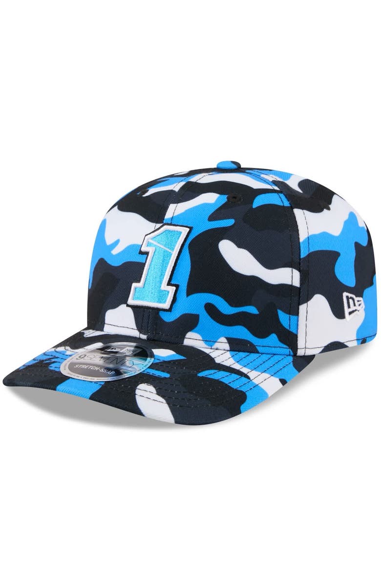 Men's New Era Ross Chastain  Blue Camo 9SEVENTY Stretch-Snap Hat, Alternate, color, White