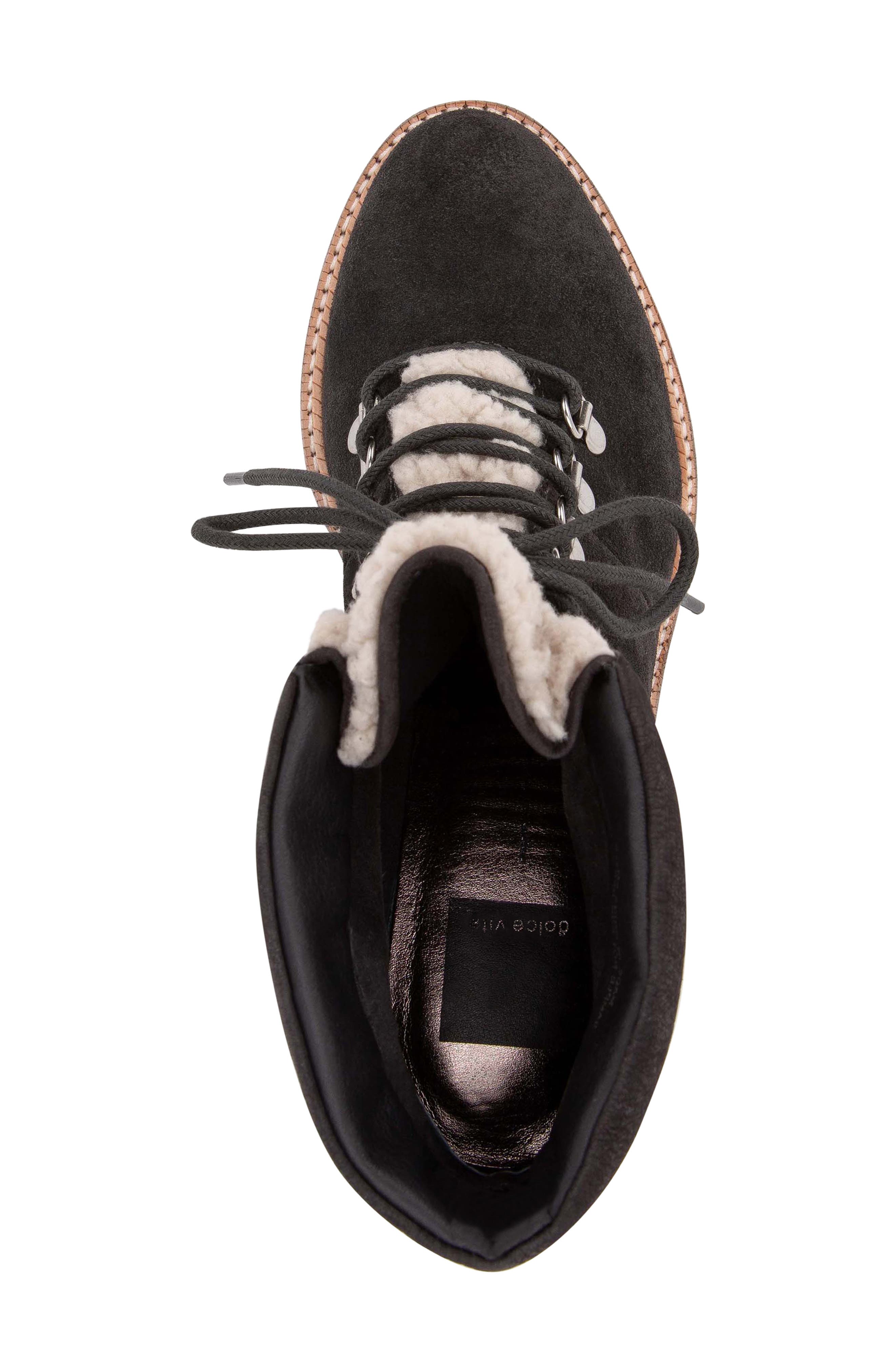 Dolce Vita Post Faux Shearling Trimmed Hiking Boot, Alternate, color, 