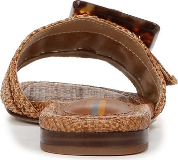 Bambi Raffia Buckle Slide Sandal