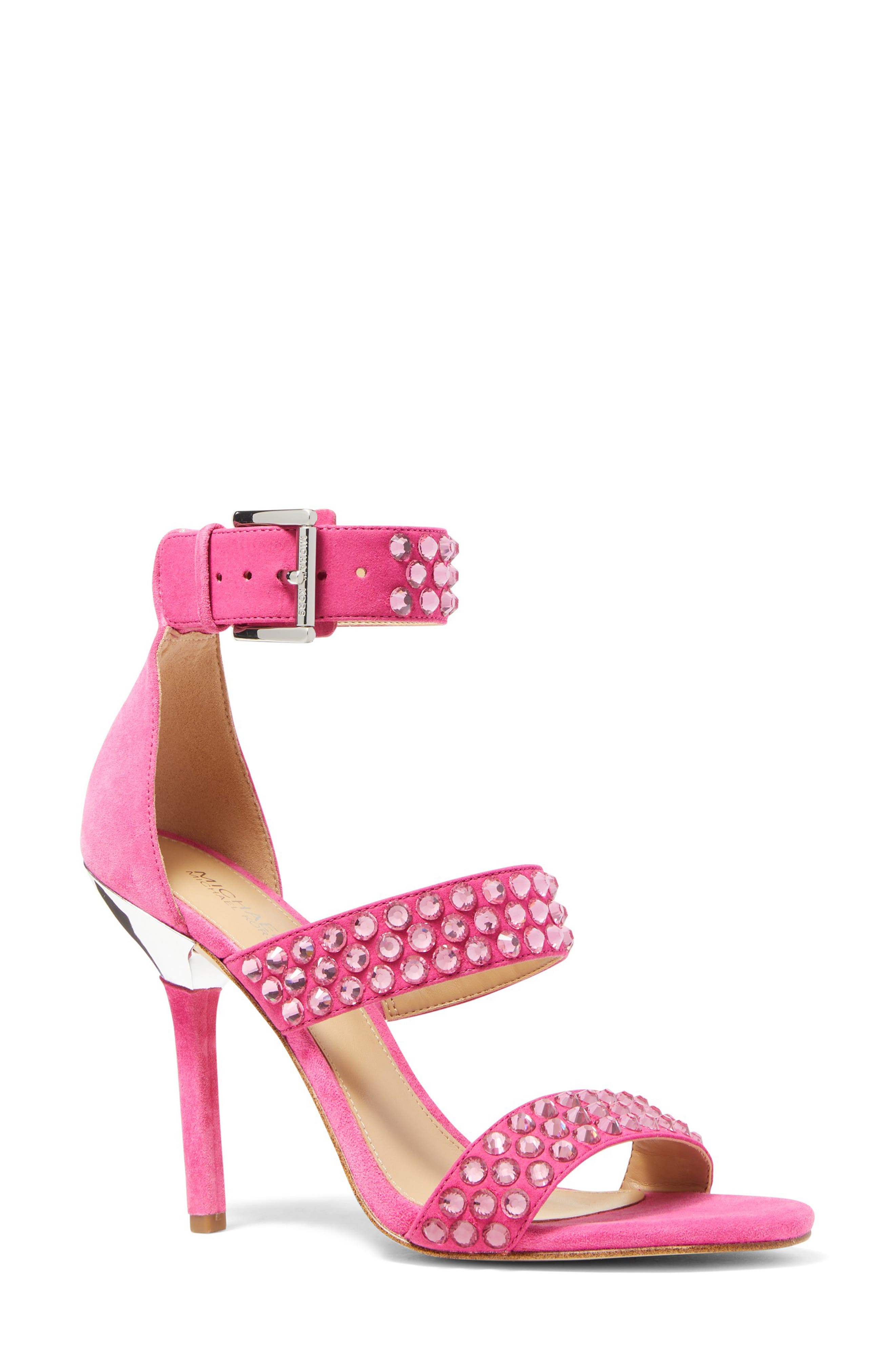 Amal Stud Ankle Strap Sandal, Main, color, DRAGON FRUIT
