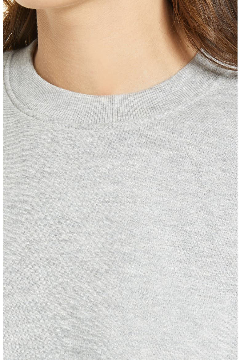 Short Sleeve Sweatshirt, Alternate, color, GREY HEATHER