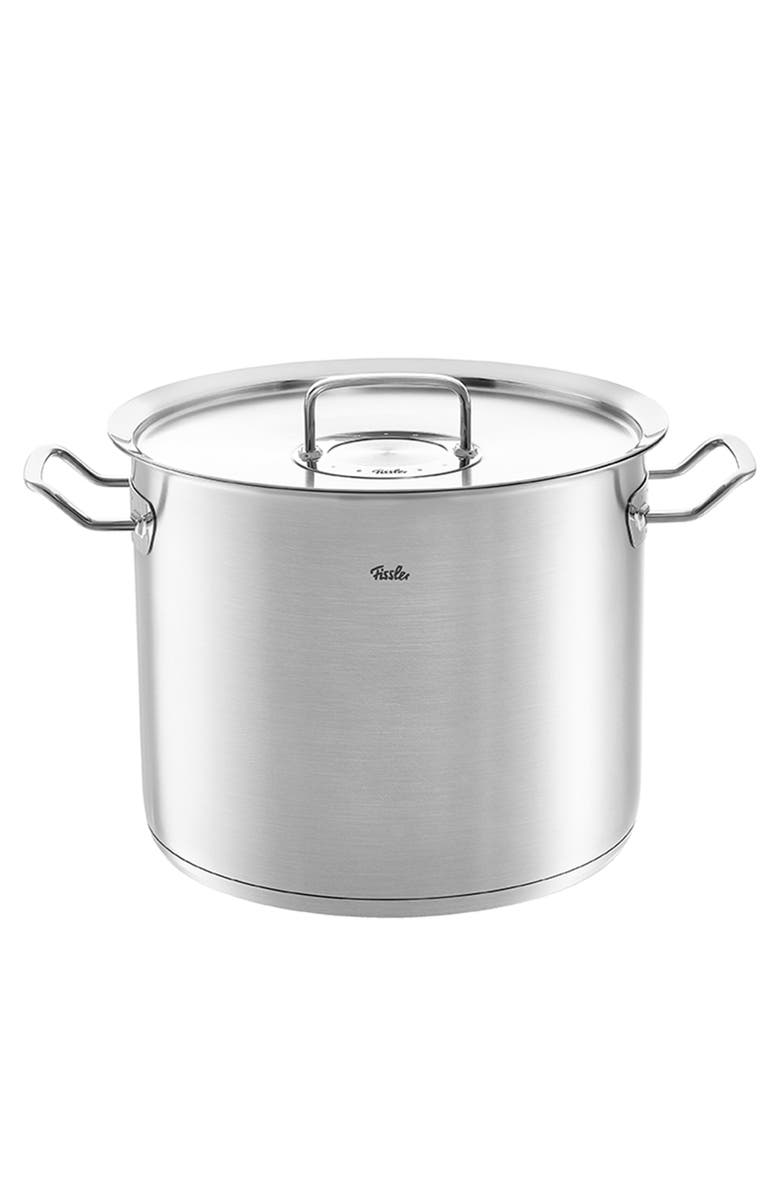 Fissler Original-Profi Collection Stainless Steel Tall Stock Pot with Metal Lid, Main, color,