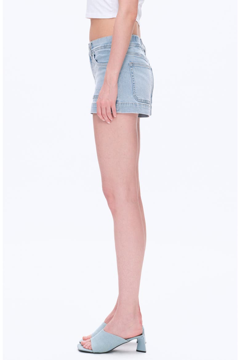 Mid Rise Denim Shorts, Alternate, color, LIGHT BLUE