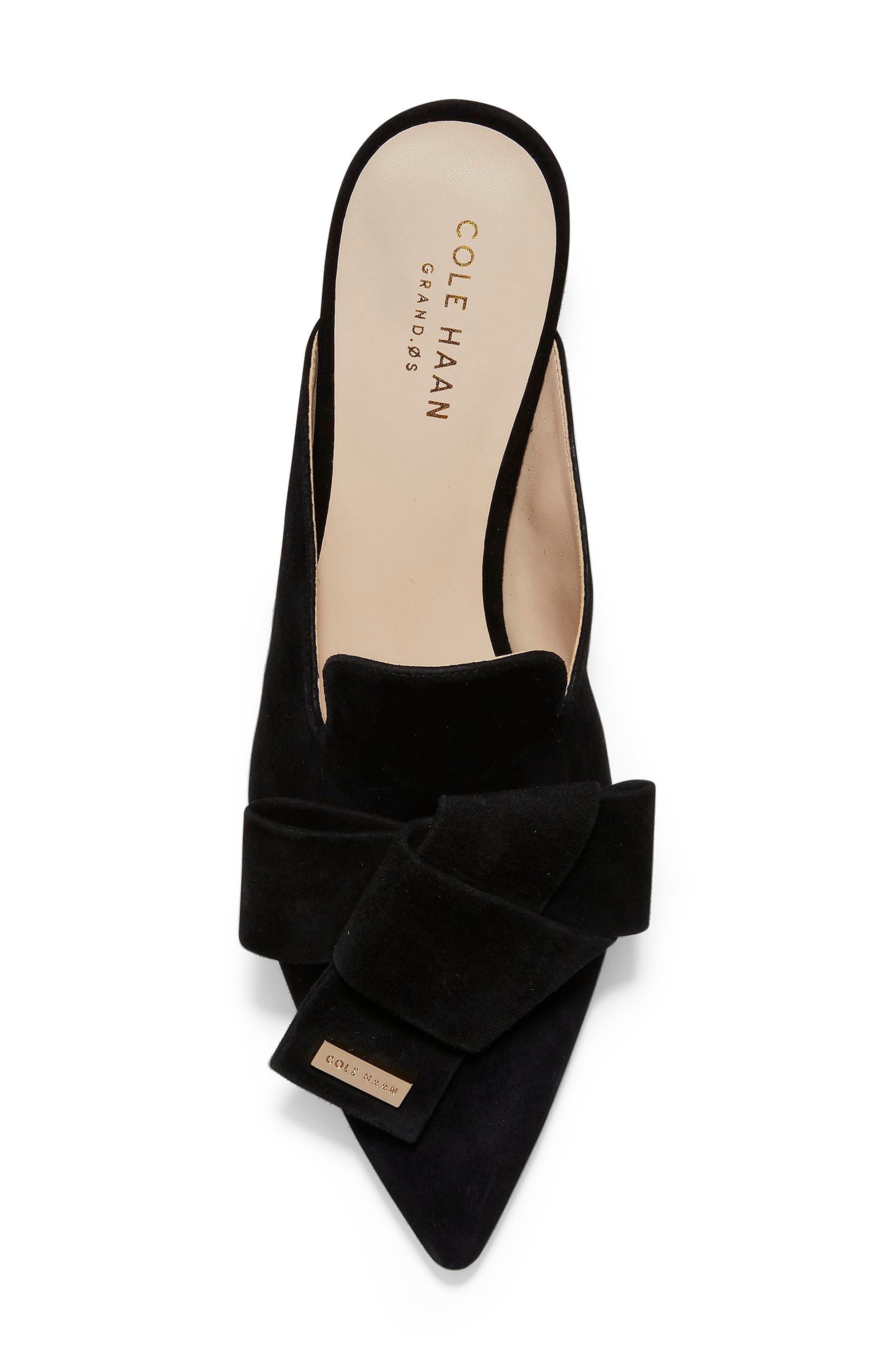 Ophelia Mule, Alternate, color, BLACK SUEDE