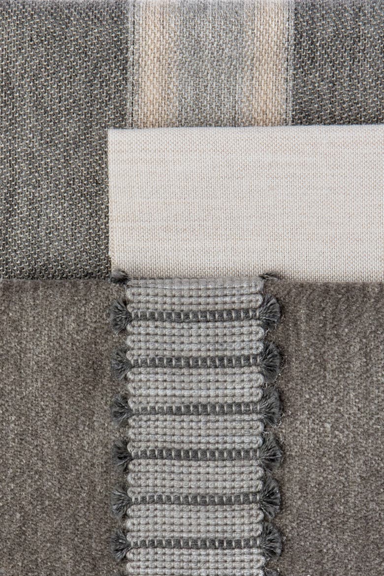 Rope Hand Knotted Macrame Indoor & Outdoor Woven Accent Pillow, 12x20, Alternate, color, Grigio