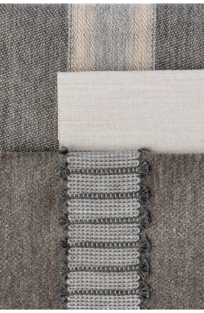 Elaine Smith Ombre Stripe Indoor 
Outdoor Woven Accent Pillow, Alternate, color, Grigio