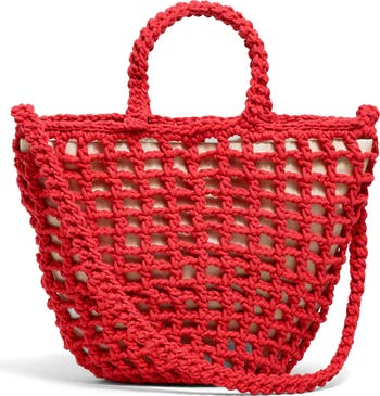 Madewell crochet top shopper bag