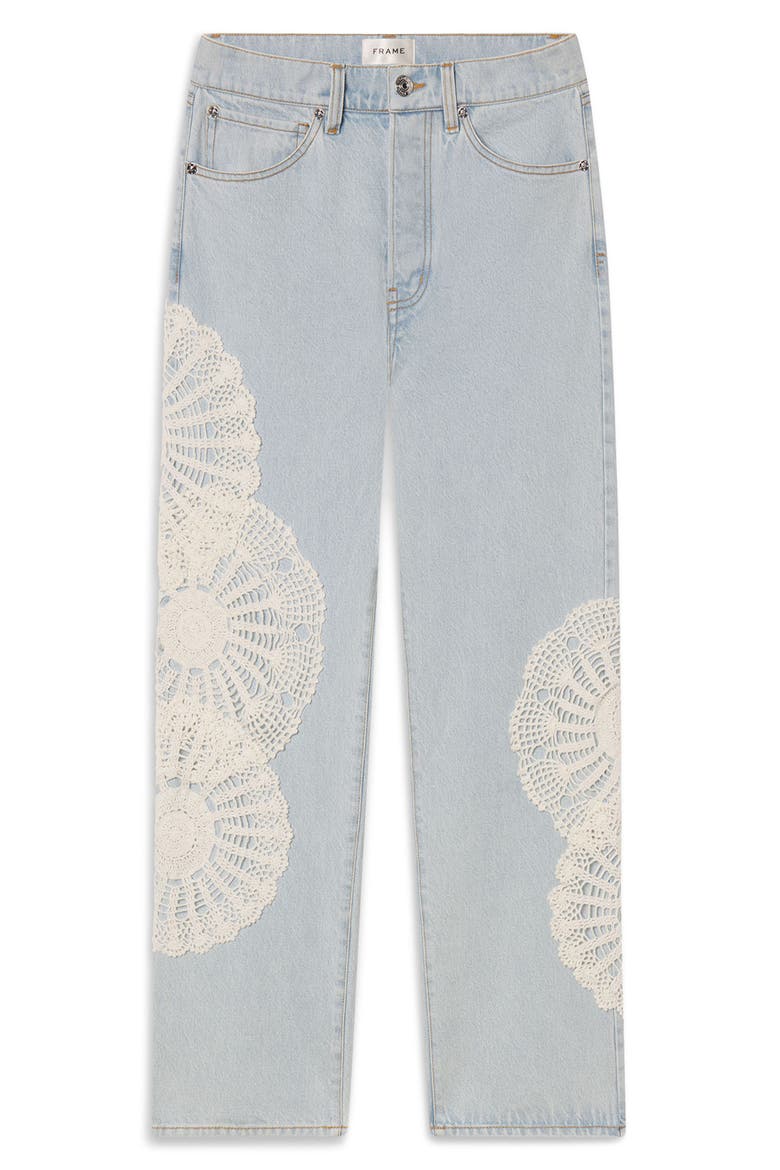 The Crochet Straight Leg Ankle Jeans, Alternate, color, WISP