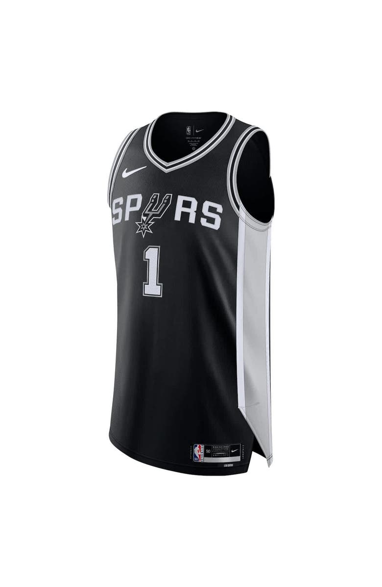 Nike Men's Nike Victor Wembanyama Black San Antonio Spurs Authentic Jersey - Icon Edition, Alternate, color, Black