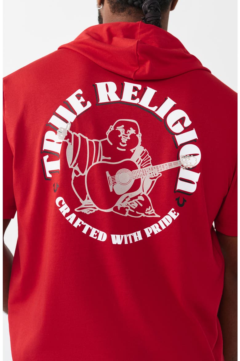 Circular Hoodie T-Shirt, Alternate, color, RED