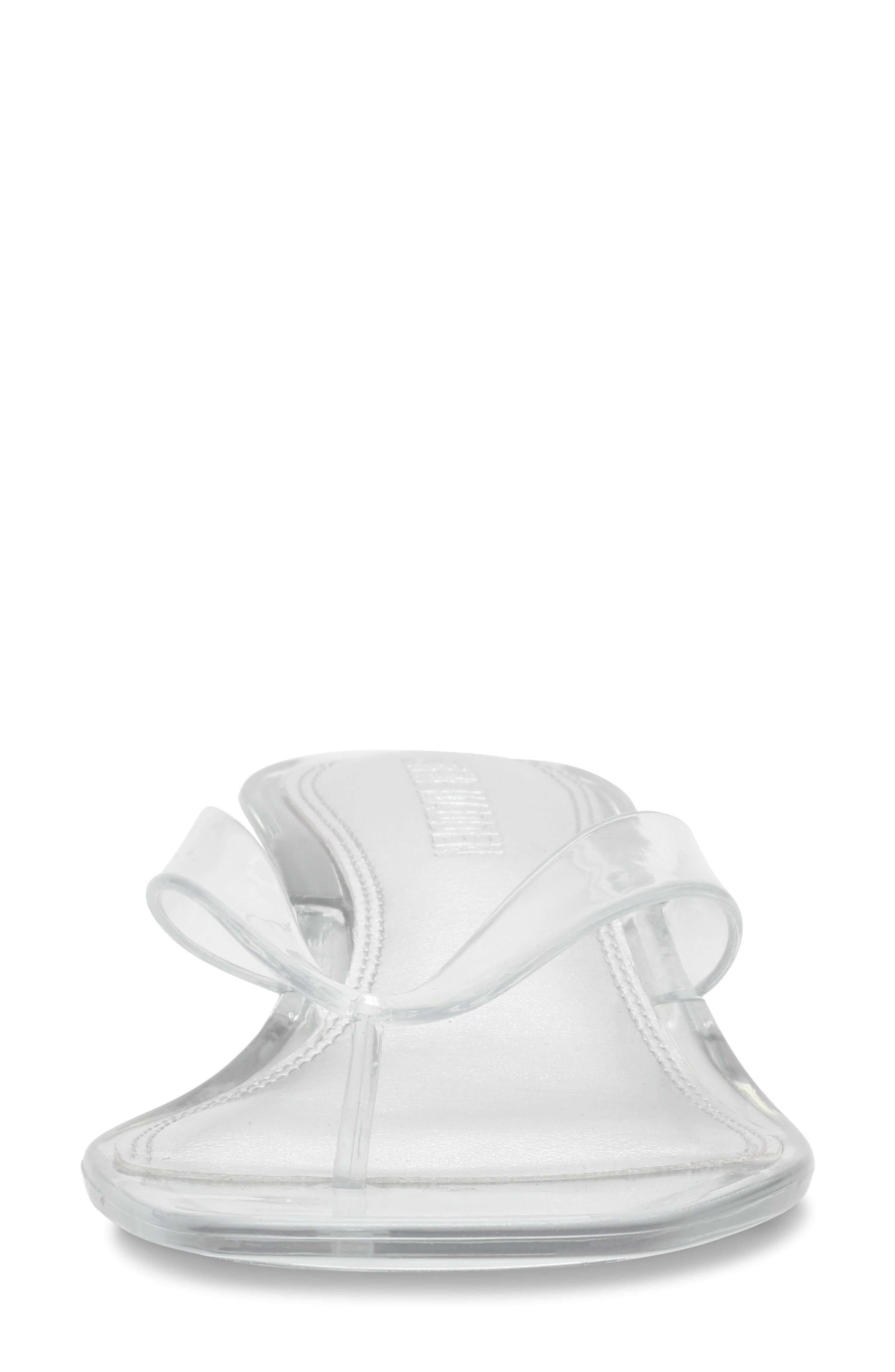 Steve Madden Tracie Kitten Heel Flip Flop, Alternate, color, Clear