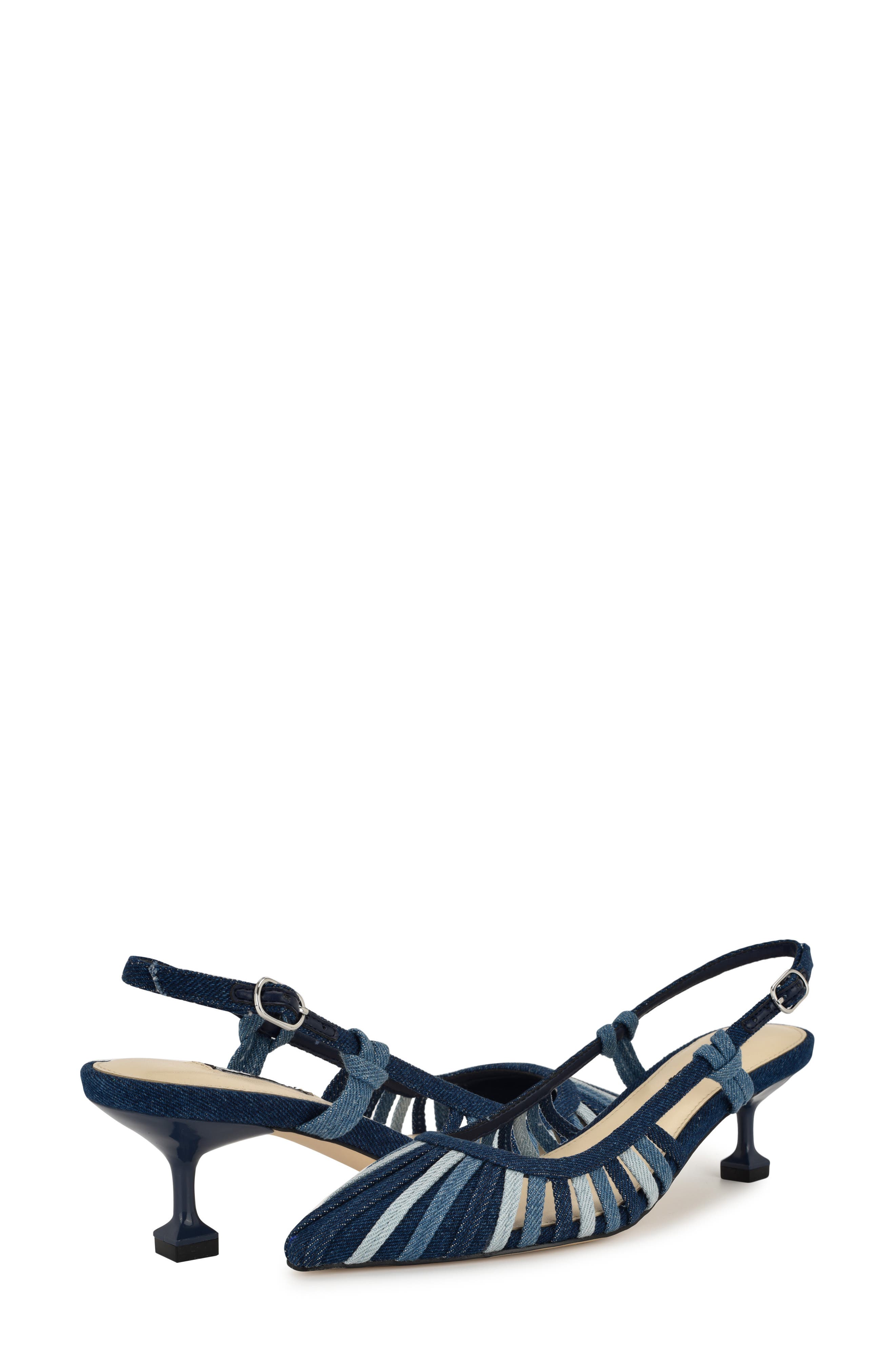 Whitt Pointed Toe Slingback Pump, Alternate, color, DARK BLUE