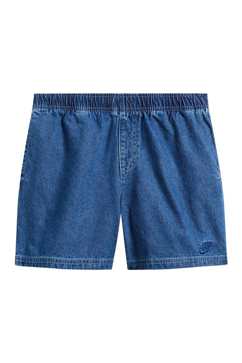 Kids' Cotton Denim Drawstring Shorts, Main, color, 435 MYSTIC NAVY/COASTAL BLUE