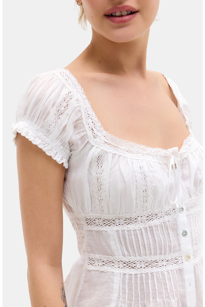 Faye Lace Top, Alternate, color, WHITE
