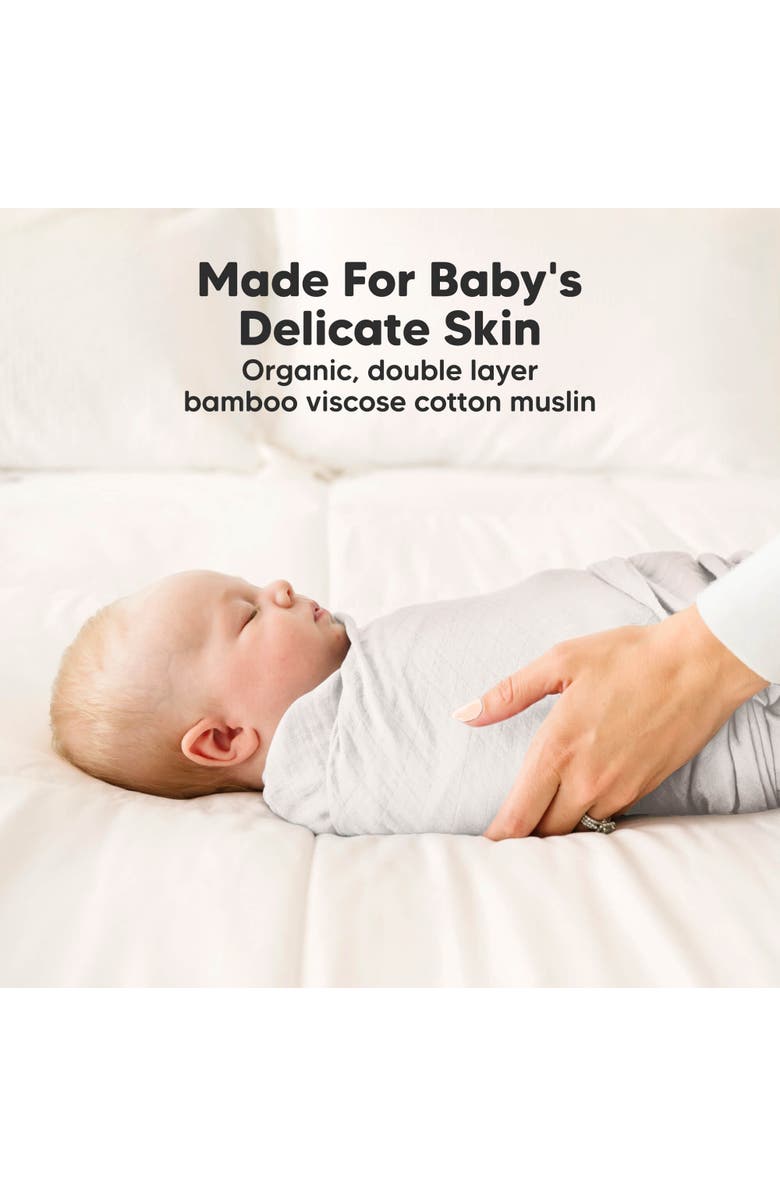 KeaBabies Lumi Muslin Swaddle Blankets, Alternate, color, Nimbus