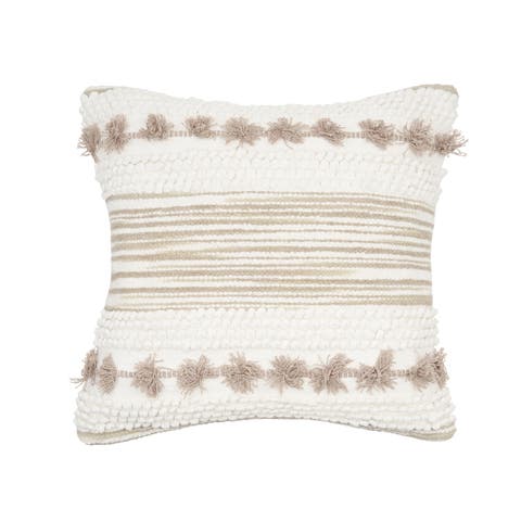 Oriana Tufted Textured Cotton Decorative Throw Pillow
