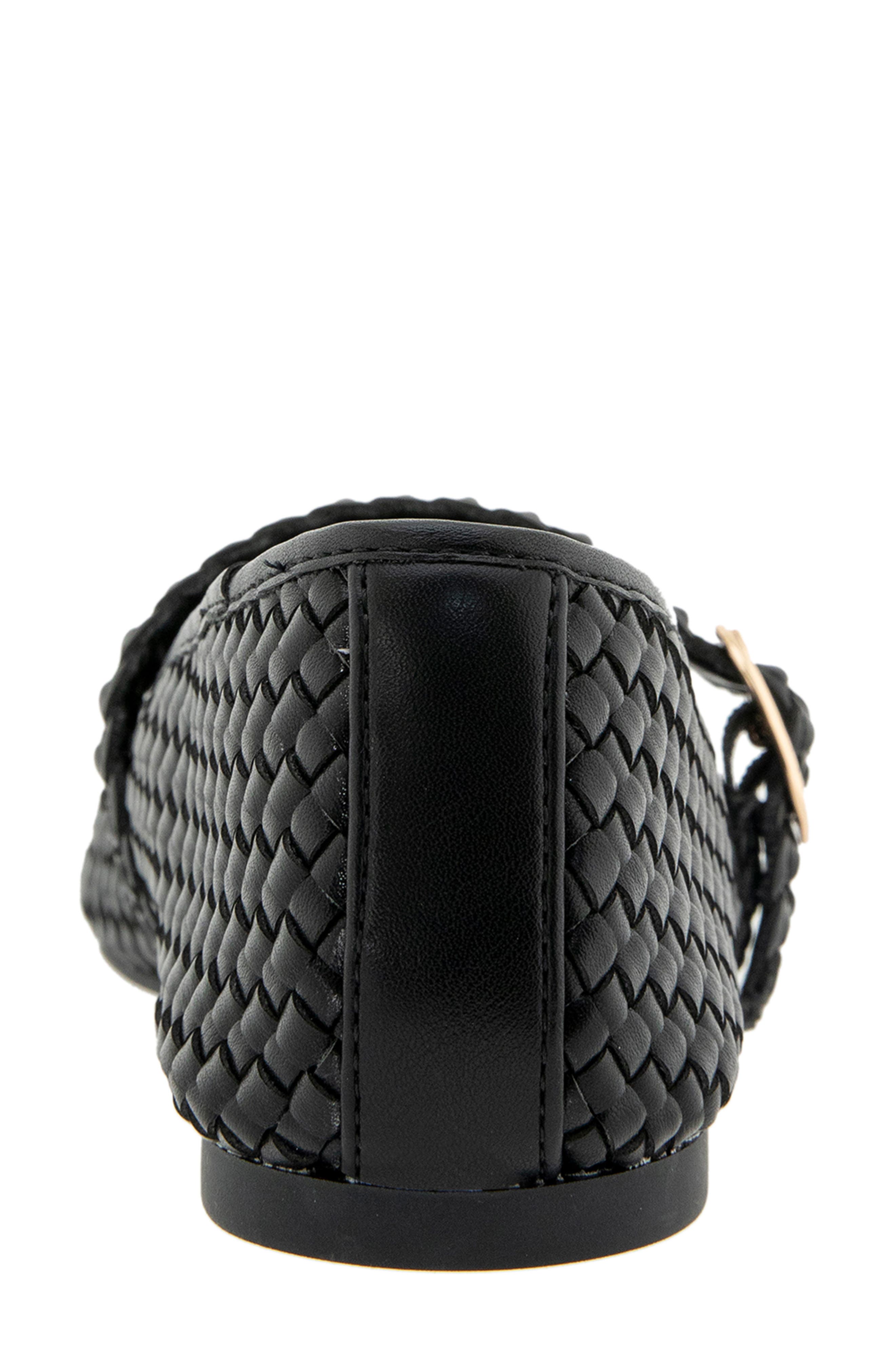 BCBGeneration Elayen Woven Mary Jane Flat, Alternate, color, Black