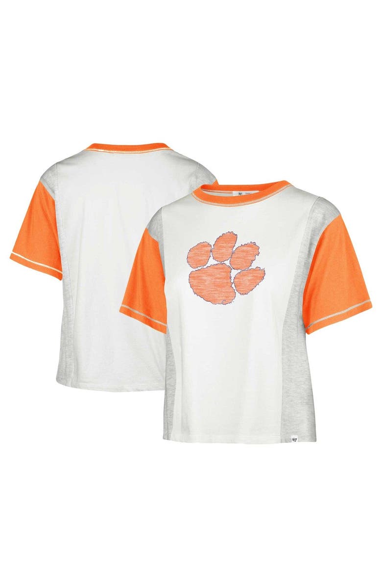'47 Woman's '47 White Clemson Tigers Premier Tilda Tee, Main, color, White