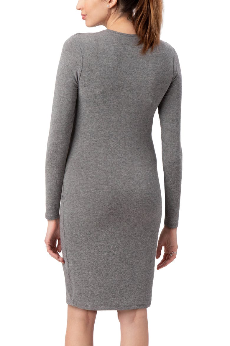 Lenox Long Sleeve Maternity Dress, Alternate, color, GREY