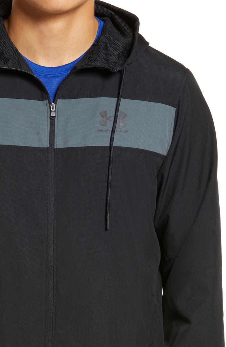 Under Armour Men's UA Sportstyle Hooded Windbreaker, Alternate, color, 