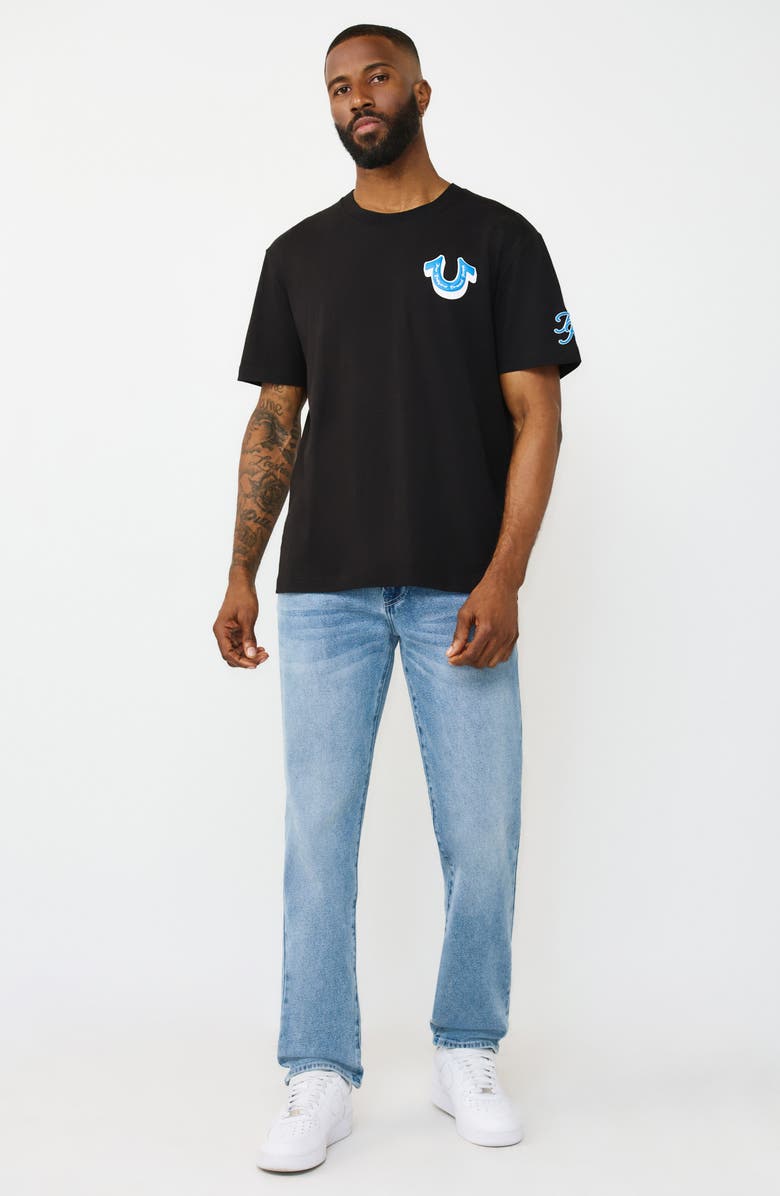 True Religion Geno Flap Pocket Slim Jeans, Alternate, color, Light Pacific