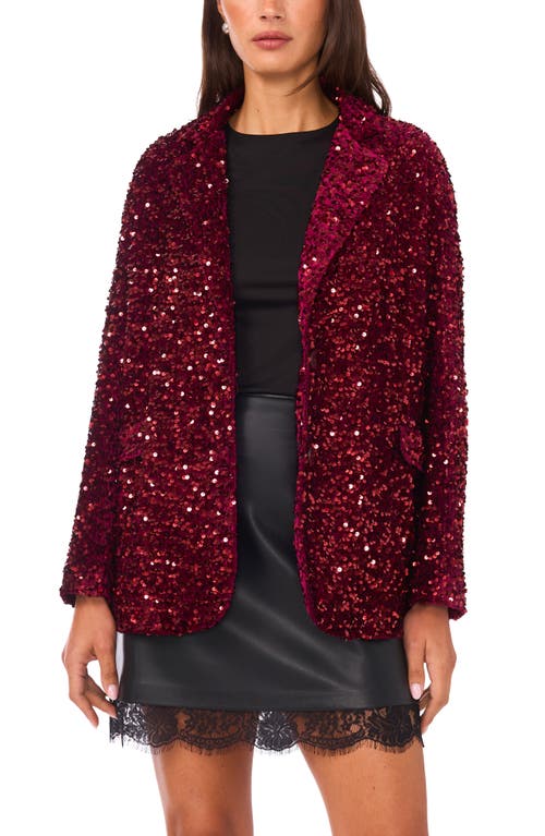Vince Camuto Sequin Relaxed Blazer In Red