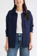 Caslon® Knit Shirt Jacket
