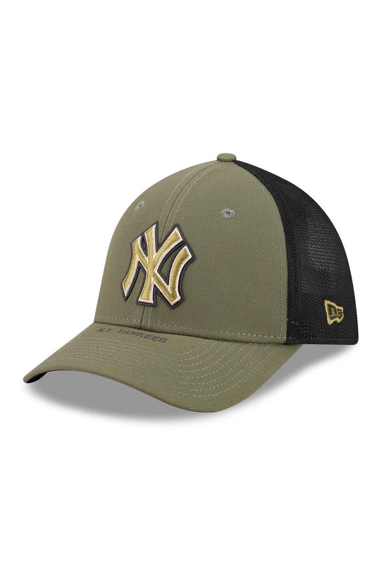 New Era Men's New Era  Olive New York Yankees 2026 Armed Forces Day 39THIRTY M-Crown Flex Hat, Alternate, color, Olive