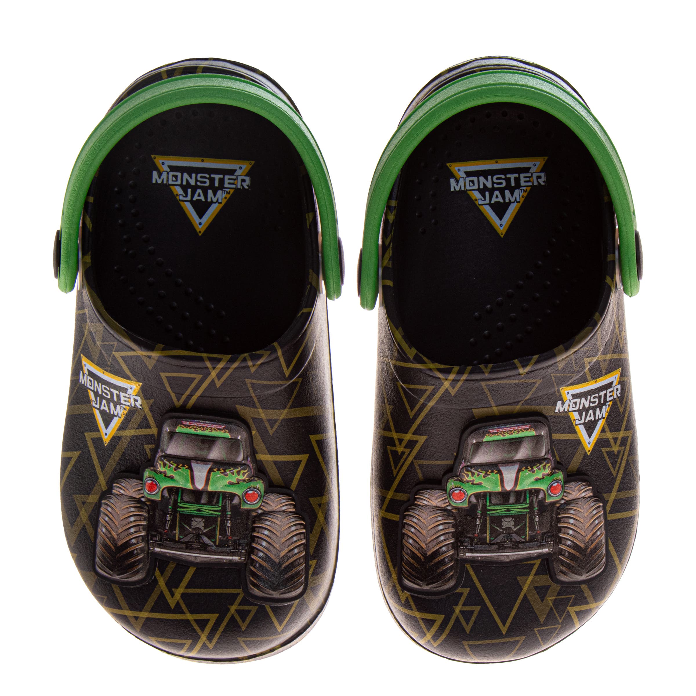 Monster Jam Monster  Clogs, Alternate, color, Black Green