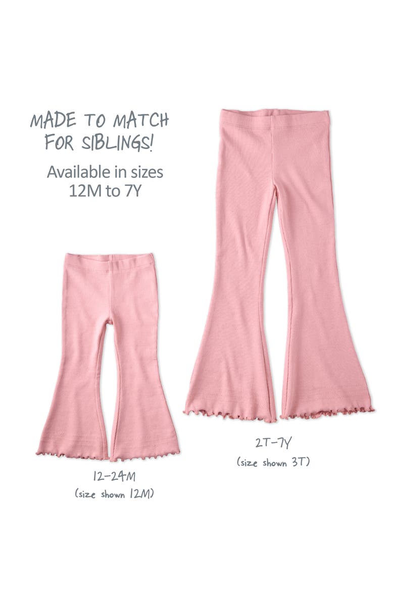 Fiorella Assorted 4-Pack Stretch Organic Cotton Flare Leggings, Alternate, color, SORBET