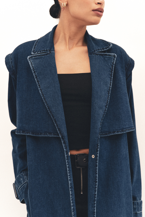 Tt Studios Tivoli Trench In Blue