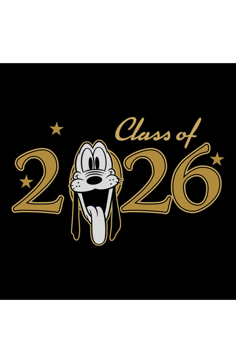 Mickey & Friends Men's Mickey & Friends Pluto Class of 2026 Stars Graphic T-Shirt, Alternate, color, Black