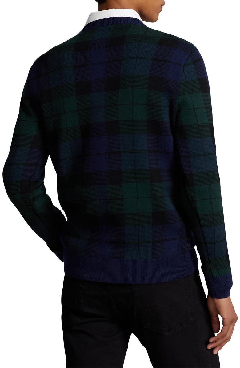 Polo Ralph Lauren Plaid Wool Sweater, Alternate, color, 