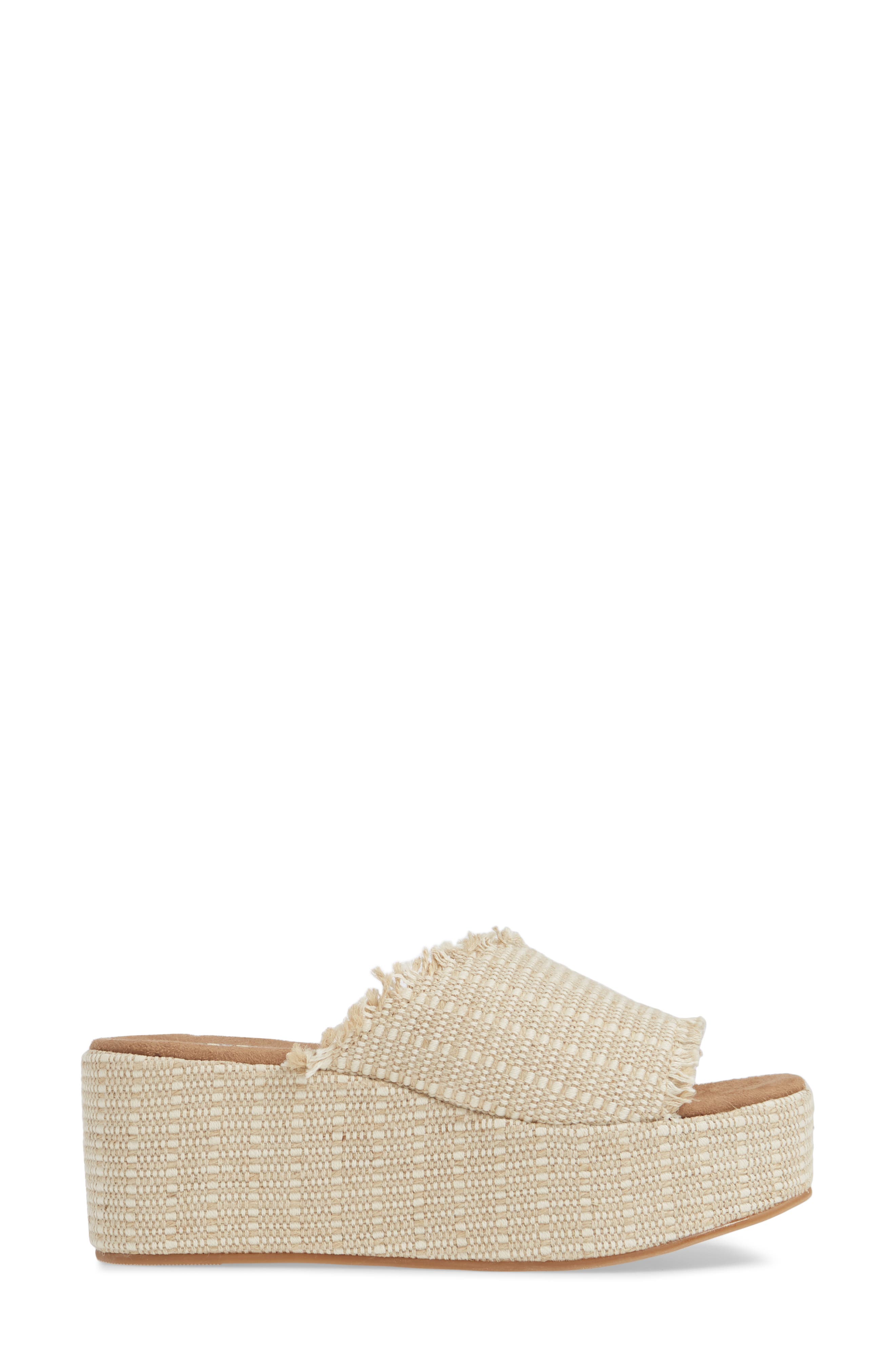 Band of Gypsies Wren Wedge Slide Sandal, Alternate, color, NATURAL