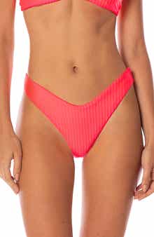 Flame Coral Splendor Reversible Bikini Bottoms