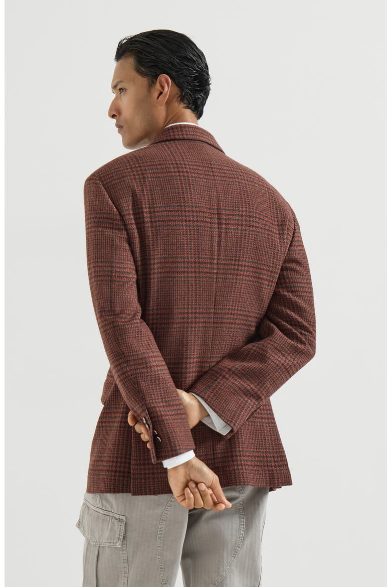 Cashmere Prince of Wales Cavallo Tailor blazer, Alternate, color, Grey