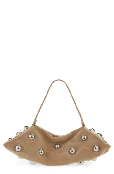 Origami Suede East/West Shoulder Bag