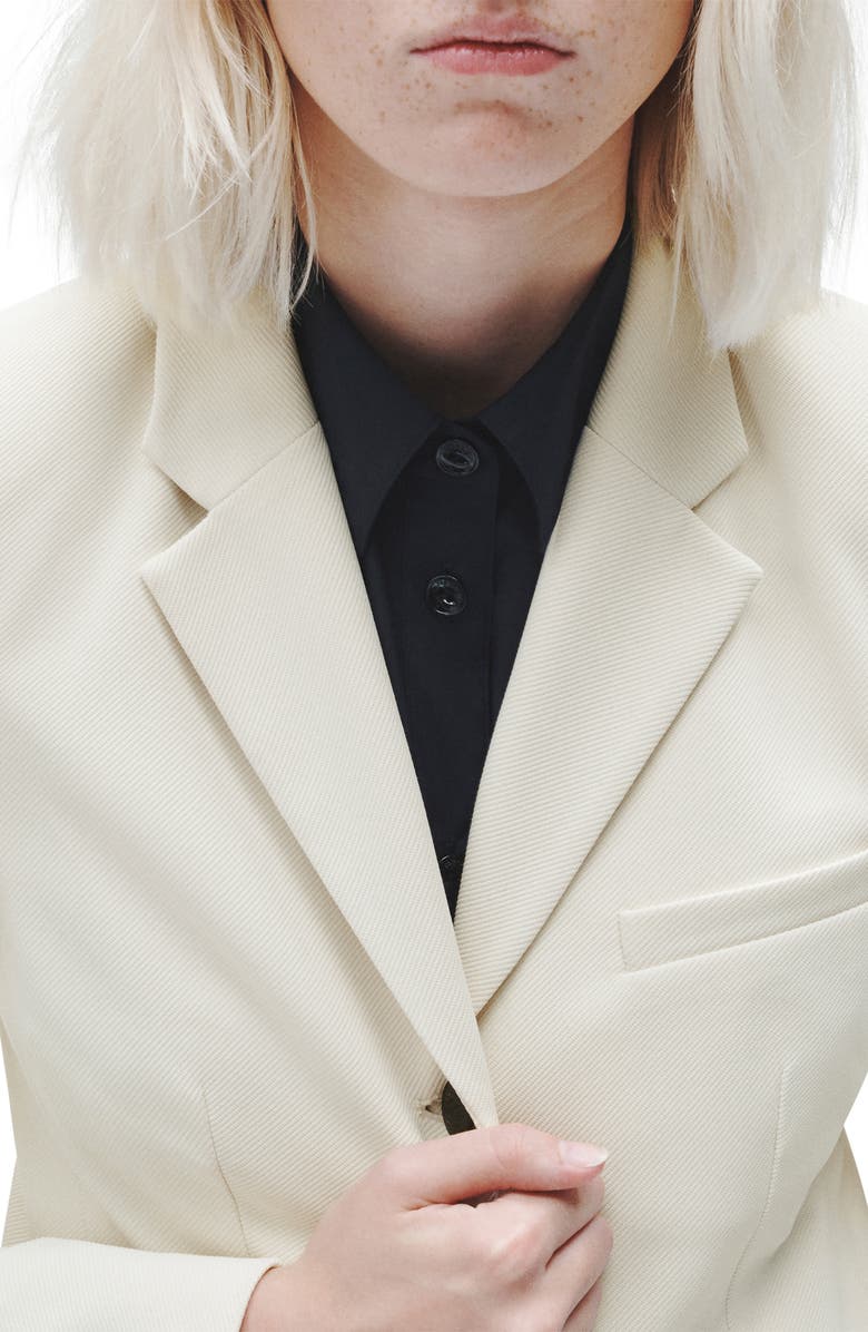 rag & bone Cadence Italian Tweed Blazer, Alternate, color, Ivory