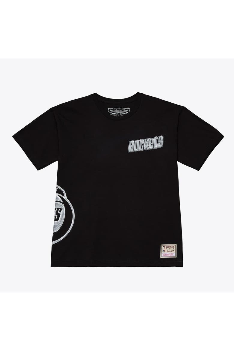 Men's Mitchell & Ness Black Houston Rockets Chrome Heritage T-Shirt, Main, color, Black