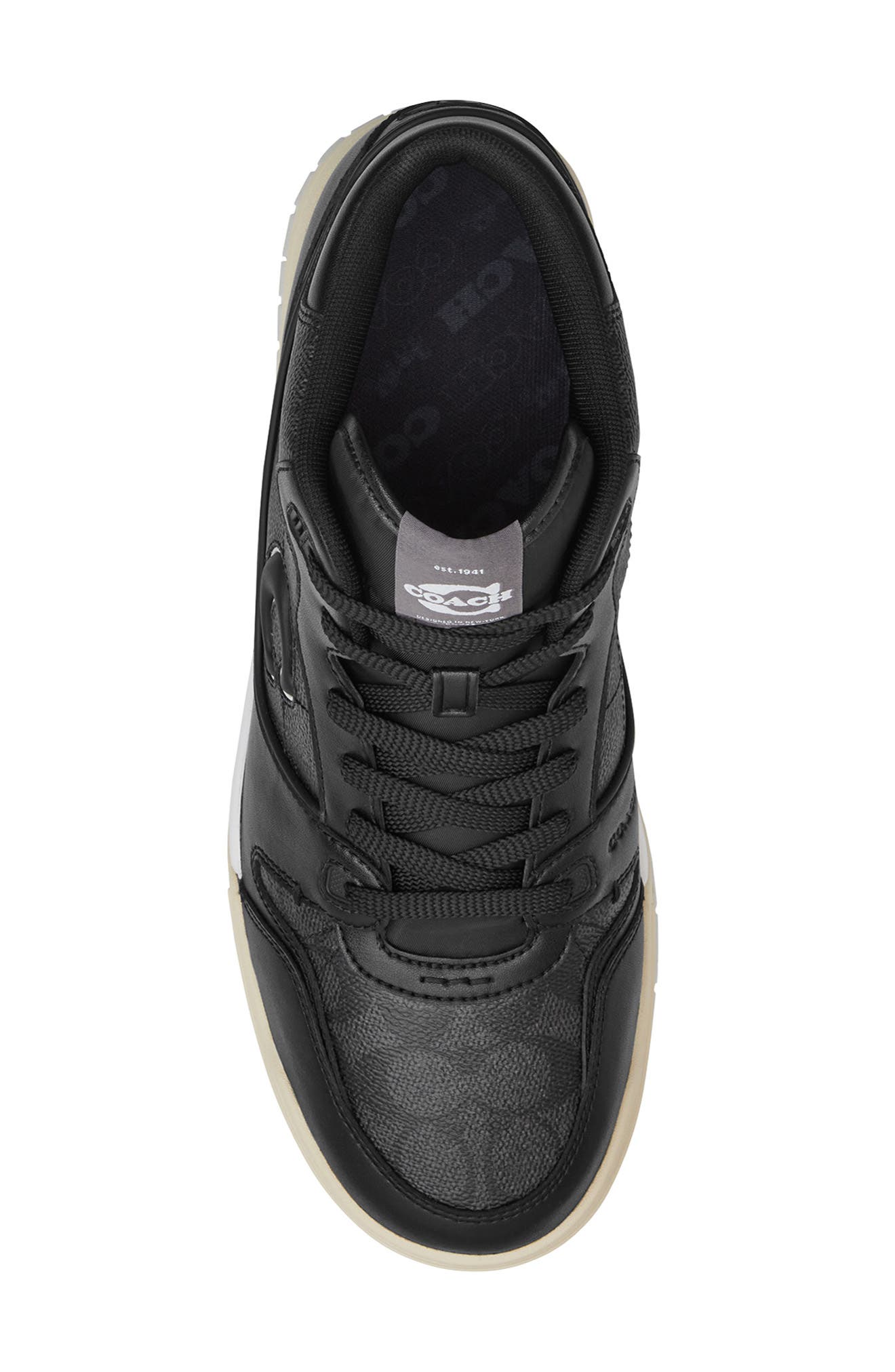 COACH Soho Mid Sneaker, Alternate, color, Charcoal/Black